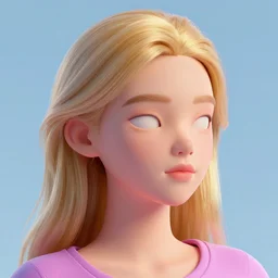 face girl, portrait, blonde hairstyles, by elena masci by roberto ferri, 8 k, vray, unreal engine, blender cycles, colorful