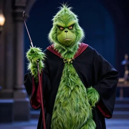 Voldemort as The Grinch, high resolution photo, outfit photo pose