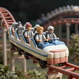 a roller coaster made from human teeth realistic 4 k
