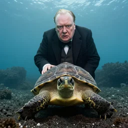 An astonished Winston Churchill discovers the first turtle ever in Galapagos, XF IQ4, f/1.4, ISO 200, 1/160s, 8K, RAW, unedited, symmetrical balance