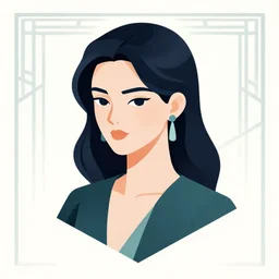 ( ( dither ) ), editorial illustration portrait of a woman like reol, ( ( isometric ) ), modern art deco, ( ( mads berg ) ), karolis strautniekas, stippled light, fog, fine texture, dynamic composition, matte print, ( ( unreal engine ) )