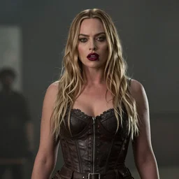 photo of Margot Robbie as a zombie