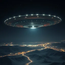 a ufo hovering at area 5 1, 8 k, lot of details.