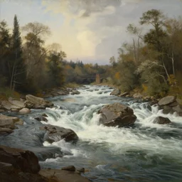 artwork of the cinematic view of gloverstable rapids, by john howe, by ted nasmith, trending on artstation