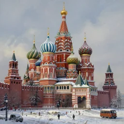 highly detailed painting of dieselpunk moscow kremlin, winter, snow, dystopia, by greg rutkowski, 4 k resolution, trending on artstation