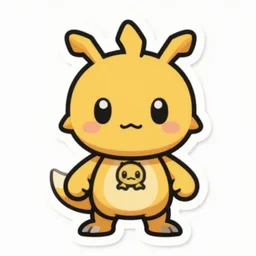 cute miss mascot a ‰ lecthor a ‰ lecthor zapdos super hero sticker art, cronobreaker, beeple game icon