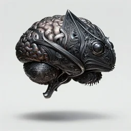 anthropomorphic triangle brain in edgy darkiron metallic chameleon demon, intricate, elegant, highly detailed animal monster, digital painting, artstation, concept art, smooth, sharp focus, illustration, art by artgerm, dwayne barlowe, trending on artstation and greg rutkowski and alphonse mucha, 8 k