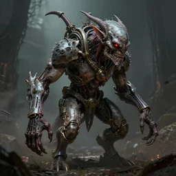 biomechanical dieselpunk pit fiend 4 k unreal engine artstation cinematic mood lighting by emil melmoth h r giger brian froud gustave dore albrecht durer hieronymus bosch greg rutkowaki