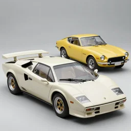 a blending, amalgamation and detailed combination of a lamborghini countach, datsun 2 6 0 z and a jaguar e - type, concept art, round headlights, 8 k, highly detailed, trending on art station