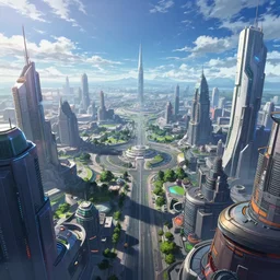 hd anime futuristic landscape, 4 k, stunning, full hd wallpaper