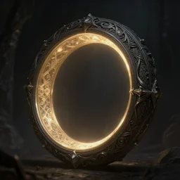 dark dungeon illuminated by a magic ring with light, deep focus, intricate, highly detailed, digital painting, artstation, concept art, matte, sharp focus, illustration, art by artgerm and greg rutkowski