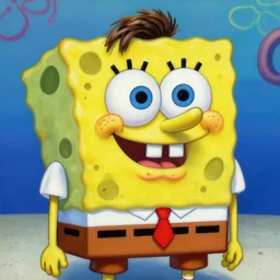 brad pitt as spongebob, vivid colors, photorealistic painting by mandy jurgens, trending on artstation, photorealism, detailed painting, behance hd, hyper realism