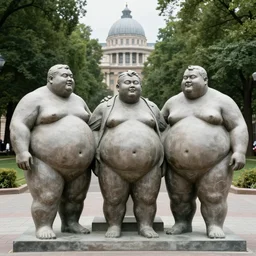 memorial statue to obese people
