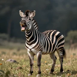 a laughing happy zebra. art by maria sibylla merian.