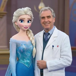 doctor phil as elsa in live action disney frozen, 8k resolution, full HD, cinematic lighting, award winning, anatomically correct