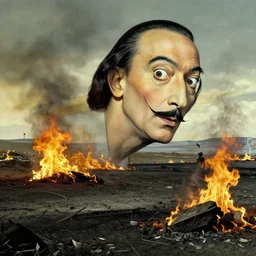 Burning land abandoned by God,Salvador Dali.
