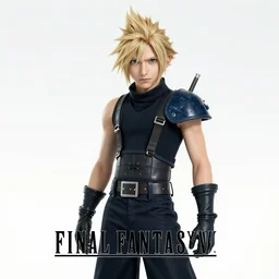 final fantasy 7 poster. highres. 3 d.