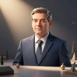 viktor orban, low poly, octane render
