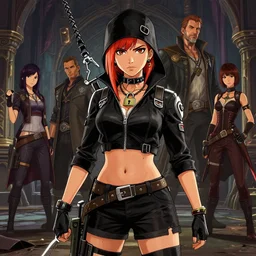 portrait of kate beckisale as cute girl in a black thief outfit with lockpics and grapple hook, gta v cover art, borderlands style, fantasy medieval style, inn background, celshading, sharp focus, intricate, detailed, by rhads, andreas rocha, rossdraws, makoto shinkai, laurie greasley, lois van baarle, ilya kuvshinov and greg rutkowski, dynamic lighting, sharp focus, grunge aesthetic, 4 k