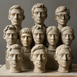 people made of plastic and clay 3 d portrait face, dappled light, in the style of matt murphy, jeremy enecio, james jean, miles johnston, cynical realism, john william godward, yoshitaka amano, miles johnston, louise zhang, enes dirig, pekka halonen, finnish naturalism, realism