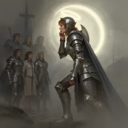 ( side profile ) concept art by thomas blackshear, imogen poots as paladin, light halo, gloomhaven, matte painting, extremely emotional, realistic shaded lighting poster by hsiao ron chen, artgerm, lawren harris, eve ventrue, magali villeneuve, jeremy lipkin, rob rey, christophe vacher