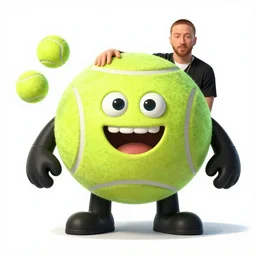 a eminem,marshal mathers, slim shady tennis ball monster, tennis ball, lightning, chalk, digital art, fantasy, magic, trending on artstation, ultra detailed, professional illustration by Basil Gogos