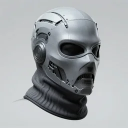 detailed portrait artwork of a biomechanical balaclava by subjekt zero