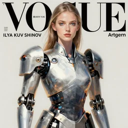 samurai samurai robot, digital concept art illustration by ilya kuvshinov and artgerm, vogue japan women's fashion beauty celebrity magazine, chanel makeup, john singer sargent, impressionist oil on canvas painting, trending on artstation, intricate