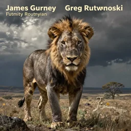 concept art painting of an african animal, by james gurney and greg rutkowski