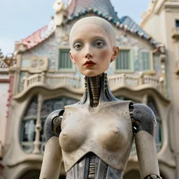 portrait of a female android by Antoni Gaudi