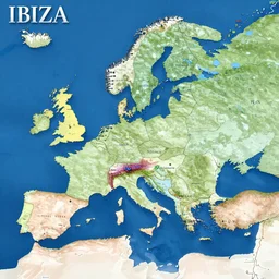 geopolitical map of the island of ibiza
