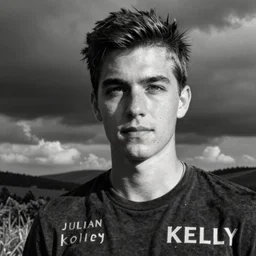 black and white photograph of Julian Kelley