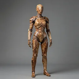 a woman armour made out of darwin's bark spider silk by ross tran, full portrait