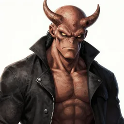 portrait hellboy from hellboy by yusuke murata and masakazu katsura, artstation, highly - detailed, cgsociety, artstation, pencil and ink, fighting pose, city in the background, dark colors, detailed face