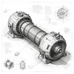 a blueprint diagram of a wormhole generator, intricate illustration, ultra detailed, detailed plans and notes, sketches, technopunk, darksynth, intricate illuminated lines, blood red, 8 k, unreal engine 5, by tsutomu nihei w 9 6 0