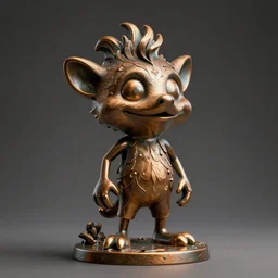 A bronze bust of crash bandicoot