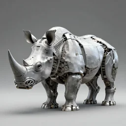 mechanical rhino by by jean baptiste monge and wlop