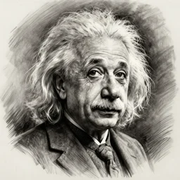 a hyper realistic sketch of Albert Einstein but with body of Arnold Schwarzenegger