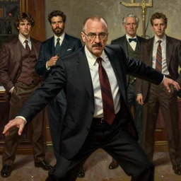 saul goodman, better call saul, dynamic pose of lawyer, long shot, face detail by theodore ralli and nasreddine dinet and anders zorn and nikolay makovsky and edwin longsden long,, painting by sargent and leyendecker and greg hildebrandt, high detail 8 k