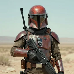 a beautiful portrait of a space bounty hunter by Wes Anderson trending on Artstation