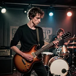 slenderman playing guitar in oasis band