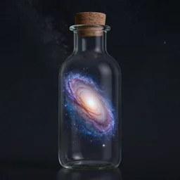 milky way galaxy in a bottle