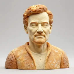 walter white sculpture made from pieces of bread