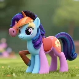 wide angle, hybrid my little pony and horse, photograph, octane render, professional, high quality, dof, bokeh, action, fight club