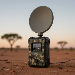 mobile camoflaged rugged weather station sensor antenna for monitoring the australian desert,  XF IQ4, 150MP, 50mm, F1.4, ISO 200, 1/160s, dawn