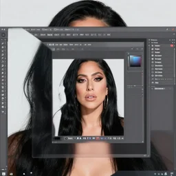 Lady Gaga, Black hair, XF IQ4, 150MP, 50mm, f/1.4, ISO 200, 1/160s, natural light, Adobe Photoshop, Adobe Lightroom, DxO Photolab, Corel PaintShop Pro, rule of thirds, symmetrical balance, depth layering, polarizing filter, Sense of Depth, AI enhanced