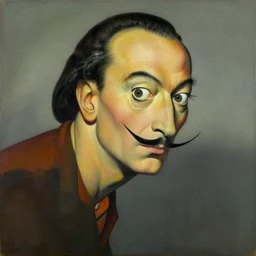 Blood surrealism Salvador Dali matte background melting oil on canvas