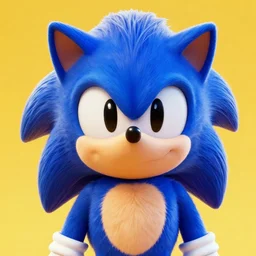 ultrarealistic hyperdetailed render of sonic the hedgehog, cute symmetrical eyes, lovable and furry, by beeple and h. r. giger, colorful, vibrant, 3 d, octane render, unreal engine, cryengine, artstation