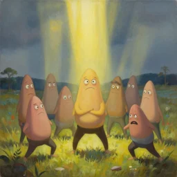 the field of strife, painting, winner, beams of light, striking, in the style of adorable adventurous aggressive agreeable alert alive amused angry annoyed annoying anxious arrogant ashamed attractive average