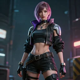 highly detailed female in cyberpunk clothing, concept art, cinamatic light, unreal engine 5, 4 k, artgerm style,
